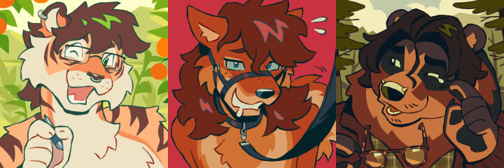 Various icons of fursonas.